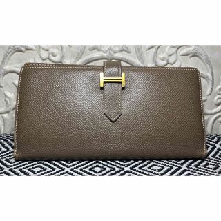 エルメス(Hermes)のエルメス HERMES ベアン エトゥープ ゴールド金具 長財布(長財布)