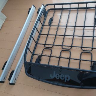 ジープ(Jeep)のJEEP純正 ロック式ルーフラック+ルーフバスケット(車種別パーツ)