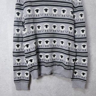MOSCHINO - 美品 BOUTIQUE MOSCHINO 総柄 タートルネック ニット