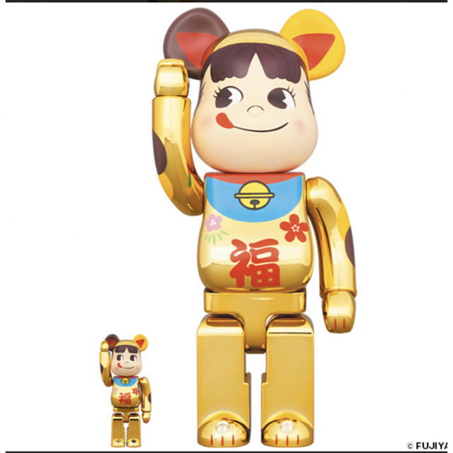 BE@RBRICK(ベアブリック)のBE@RBRICK 招き猫ペコちゃん福　100％ & 400％　ベアブリック エンタメ/ホビーのおもちゃ/ぬいぐるみ(キャラクターグッズ)の商品写真