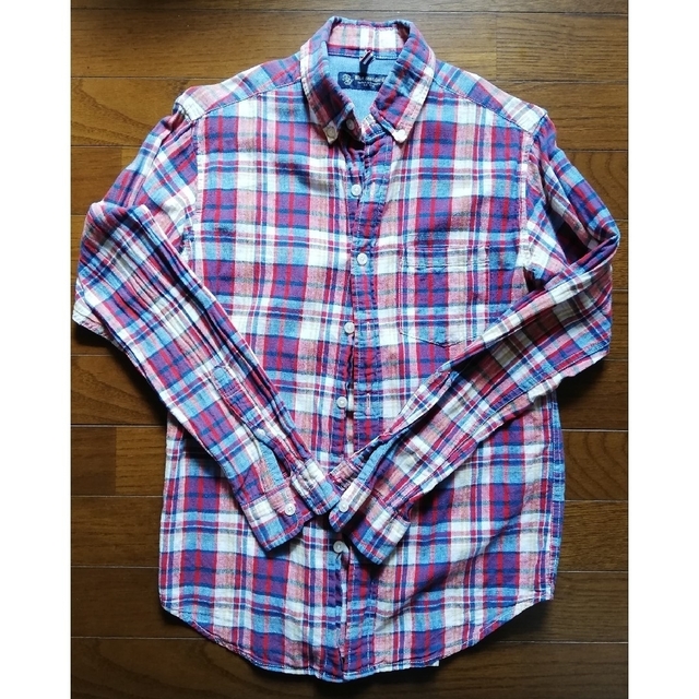 JEANS MATE(ジーンズメイト)のチェック シャツ S カジュアルシャツ 春夏 薄手 メンズのトップス(シャツ)の商品写真