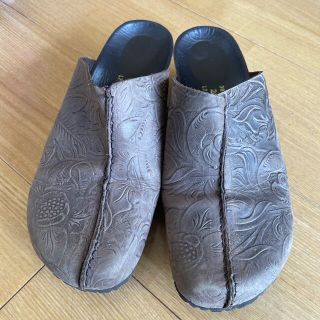 ビルケンシュトック(BIRKENSTOCK)のTOMTOM様専用　ビルケンシュトック　サボ　24.5センチ(スリッポン/モカシン)