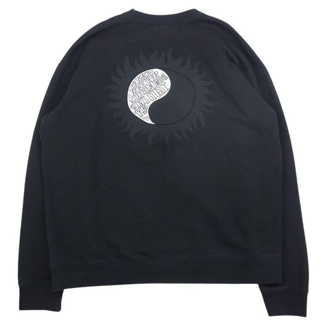 アワーレガシー our legacy Stussy ステューシー Sun Crewneck サン 太陽 クルーネック スウェット トレーナー  ブラック系 XL【中古】