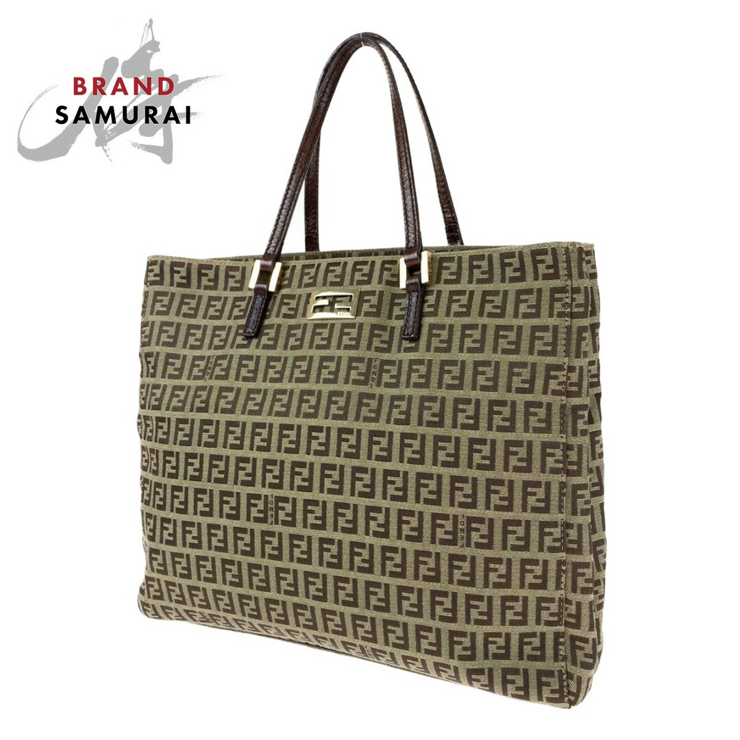 FENDI - FENDI フェンディ ズッカ柄 ブラウン キャンバス /レザー