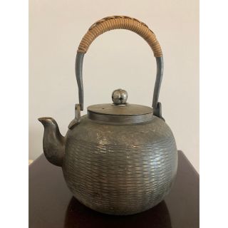 秀峯堂製 鉄瓶 銀瓶】-