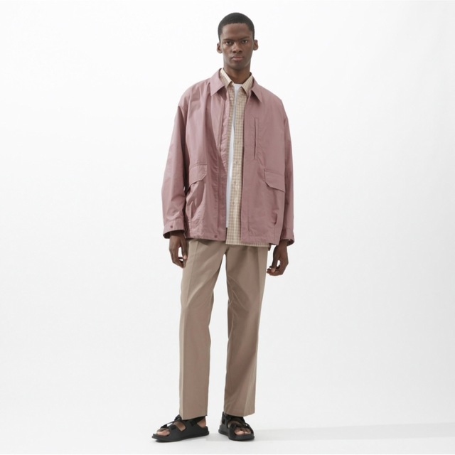 UNIQLO - オーバーサイズ ユーティリティジャケット ピンク UNIQLO Uの