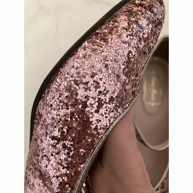 ローズマリーソワール ラメピンク グリッター ストラップシューズ  レディースの靴/シューズ(ハイヒール/パンプス)の商品写真
