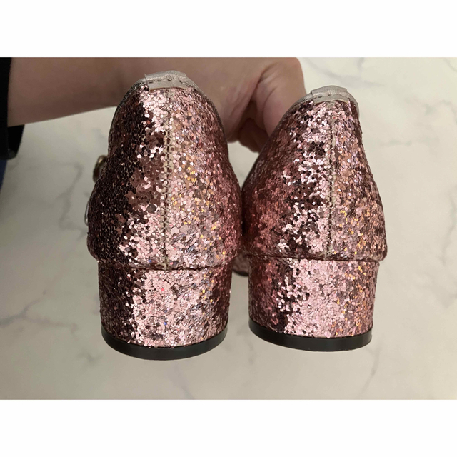 ローズマリーソワール ラメピンク グリッター ストラップシューズ  レディースの靴/シューズ(ハイヒール/パンプス)の商品写真