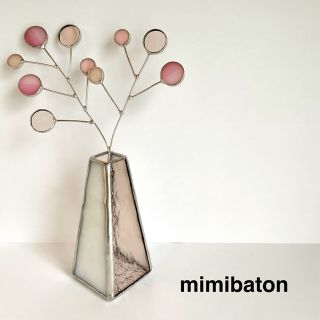 mimibaton＊桜色のステンドグラスツリー＊(インテリア雑貨)