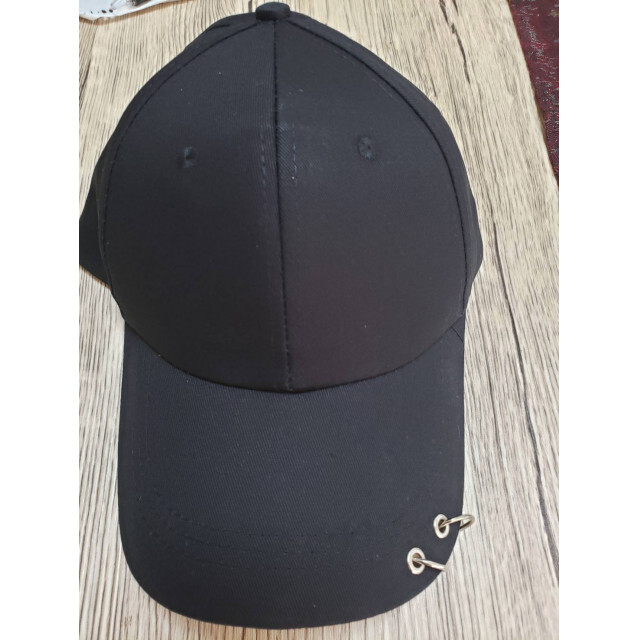 キャップ 帽子 メンズ 黒 韓国 リング ユニセックス レディース おしゃれ メンズの帽子(キャップ)の商品写真