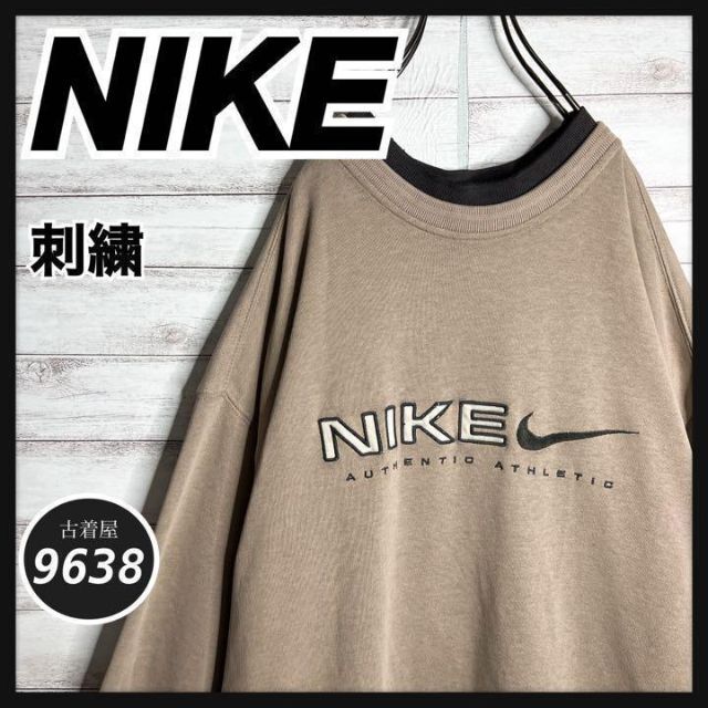 入手困難!!】ナイキ ✈︎刺繍ロゴ 白タグ ゆるだぼ トレーナー 重ね着L /-