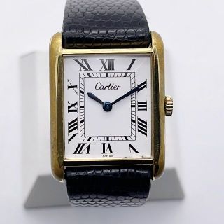に値下げ! Cartier タンクヴェルメイユ 手巻/K18GP・白文字盤・メンズ