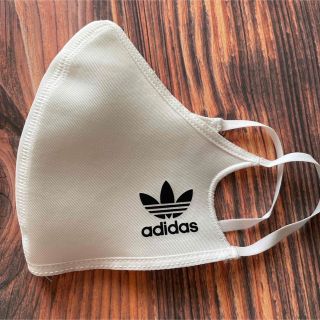 【新品未使用】adidas マスク　ホワイト　Lサイズ　1枚(その他)