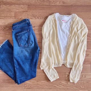 ザラ(ZARA)のZara カーディガン　イエロー(カーディガン)