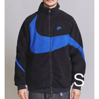 ナイキ(NIKE)のNIKE リバーシブルボアジャケット　S ブルー&ブラック(ブルゾン)