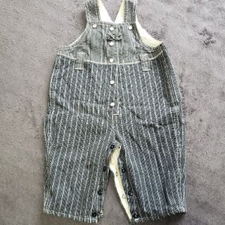 ベネトン(BENETTON)のデニムロンパース65サイズ(ロンパース)