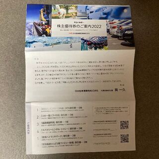 日本駐車場開発 株主優待券 1セット(その他)