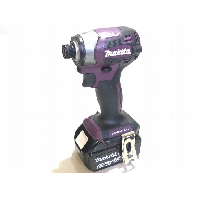 Makita(マキタ)の☆未使用 最新型限定色☆makita マキタ 18V 充電式インパクトドライバ TD173DGXAP 紫/パープル バッテリー2個(6.0Ah) 充電器ケース付 66464 自動車/バイクのバイク(工具)の商品写真