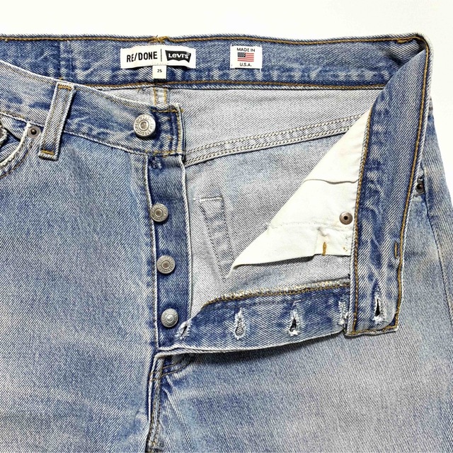 Levi's(リーバイス)の☆良品 リダン リーバイス ヴィンテージ テーパード ダメージ デニム USA製 レディースのパンツ(デニム/ジーンズ)の商品写真