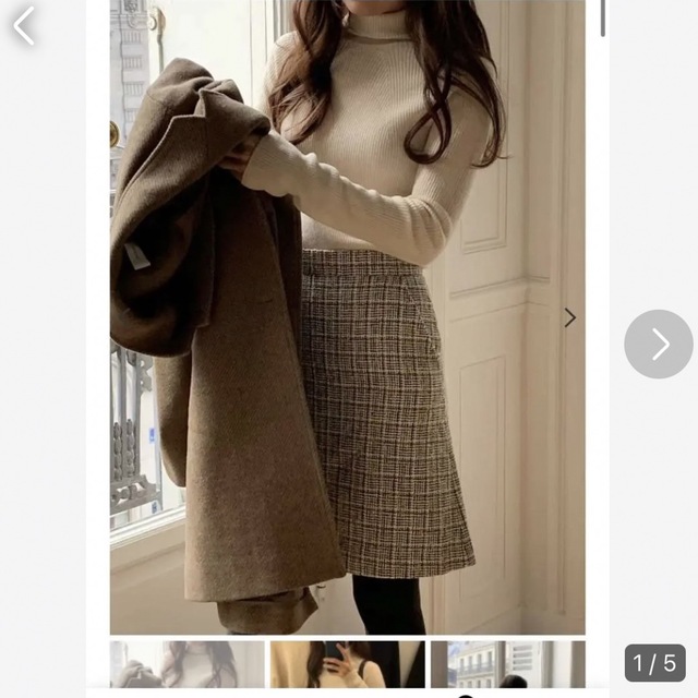 ounce veny wool check skirt ounce韓国