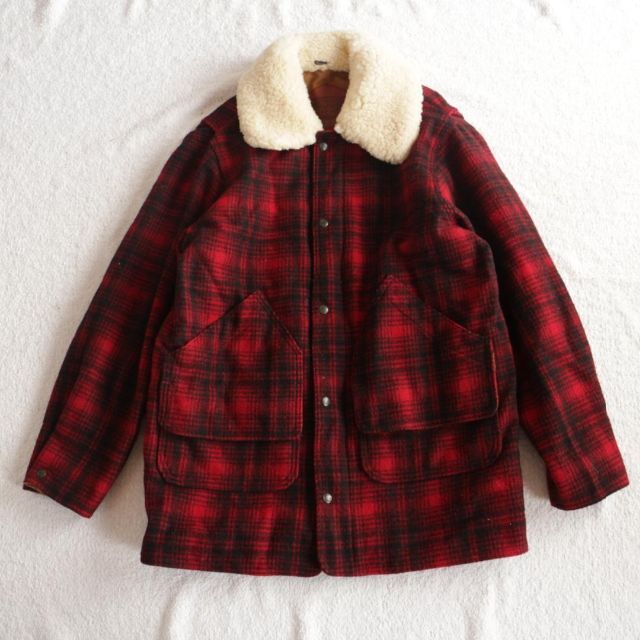 WOOLRICH - 90s ウールリッチ バッファローチェック ボア ジャケット M ...