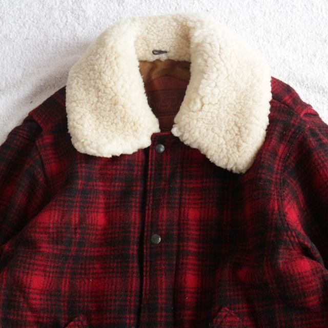 Woolrich  中ボア バッファローチェック フルZIP ウールジャケット