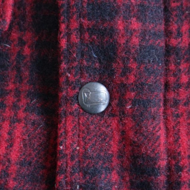 WOOLRICH - 90s ウールリッチ バッファローチェック ボア ジャケット M