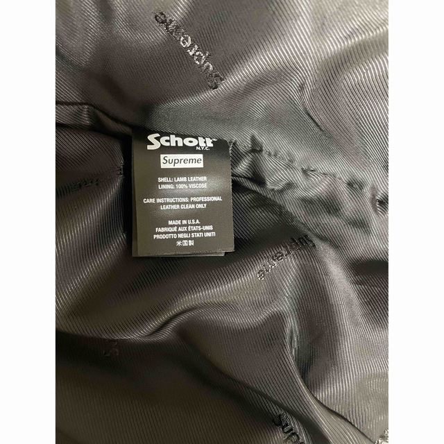 22SS Supreme Schott Leather Work Jacket