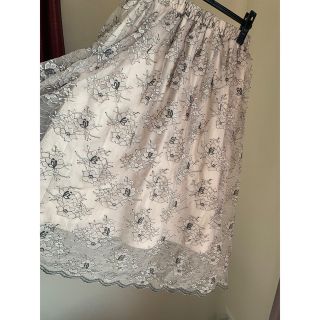 ジルバイジルスチュアート(JILL by JILLSTUART)の●値下げ●ジル　花柄レーススカート(ロングスカート)