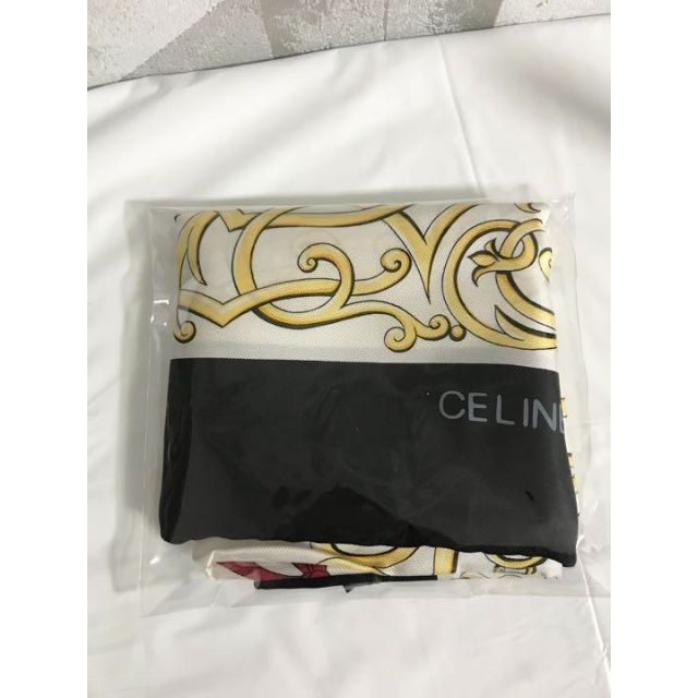 【美品】CELINE セリーヌ 馬車 リボン スカーフ ストール ショール 大判 8