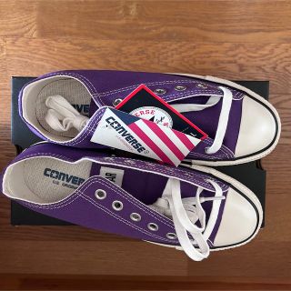 コンバース(CONVERSE)のconverse パープル　23.5(スニーカー)