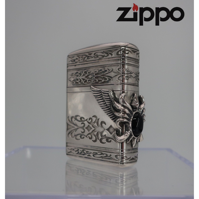 zippo wing metal オニキス