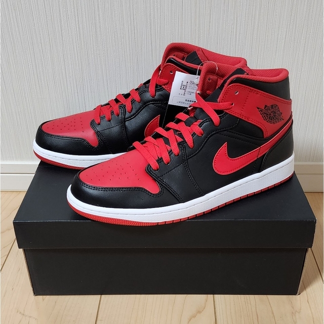 Nike Air Jordan 1 Mid "Bred Toe"　30cm