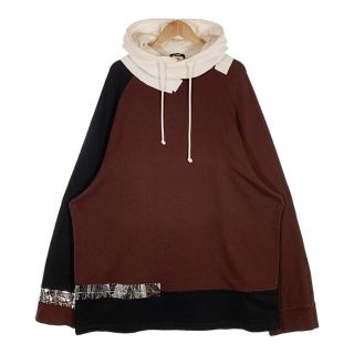 ラフシモンズ(RAF SIMONS)のラフシモンズ17AW  スウェットパーカー テープ装飾 オーバーサイズ M(パーカー)