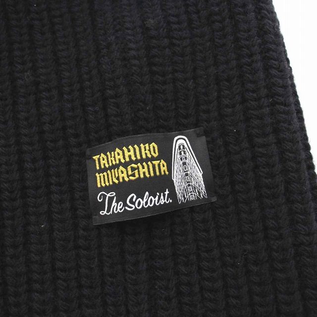 タカヒロミヤシタザソロイスト aran pattern balaclava 黒 メンズの帽子(その他)の商品写真