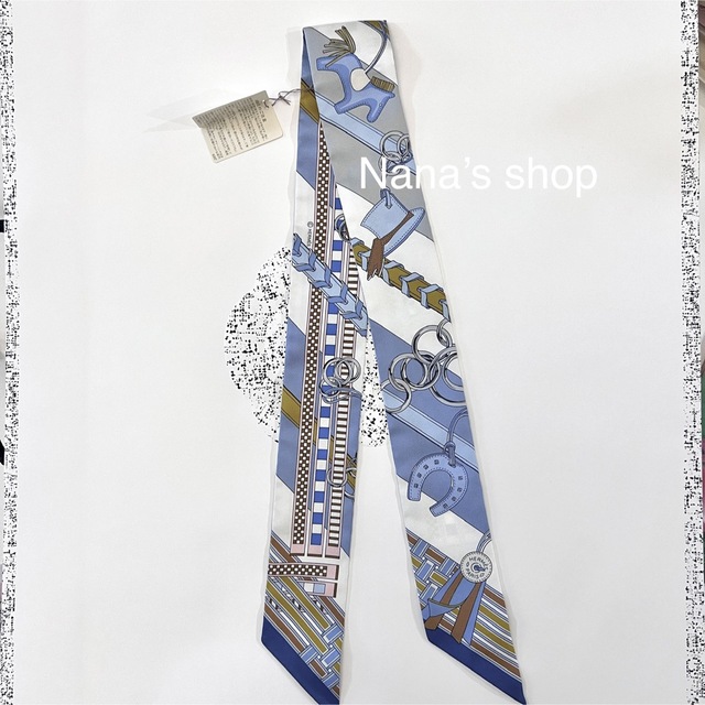 Hermes(エルメス)のHermesツイリー 馬勒とチャーム Brides et Gris-Gris  レディースのファッション小物(バンダナ/スカーフ)の商品写真