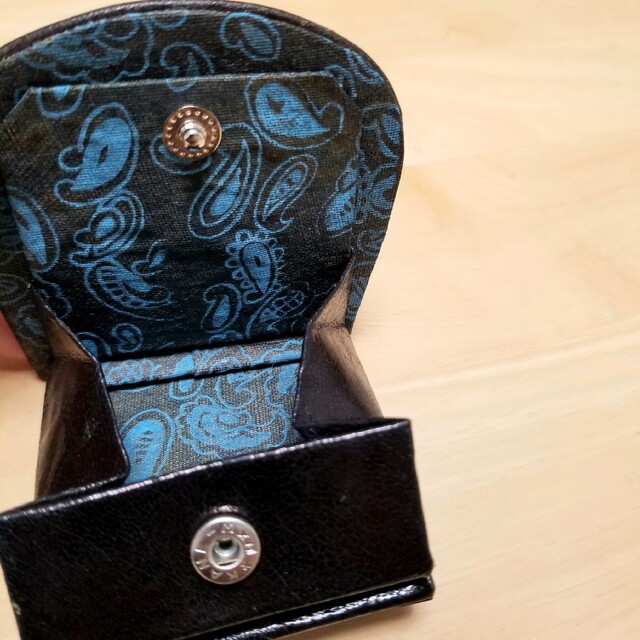 猫 ネコ コインケース ブラック 黒 革 財布 レディースのファッション小物(コインケース)の商品写真