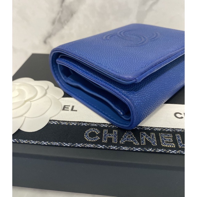 29番台　CHANEL レア　カメリア　キャビアスキン　ラウンドジップ　美品