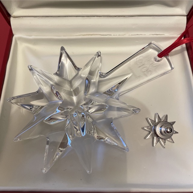 Baccarat - バカラ クリスマス クリスタル オーナメント ピンバッジ付