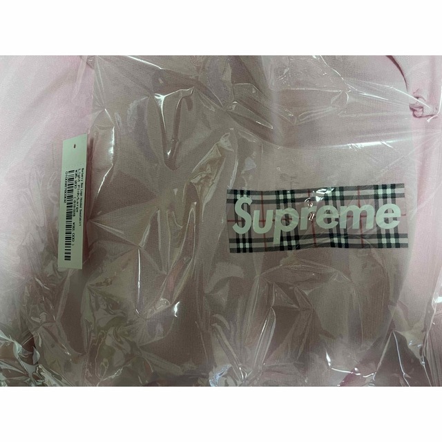 Supreme(シュプリーム)のSupreme Burberry Box Logo Hooded Pink L メンズのトップス(パーカー)の商品写真