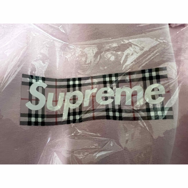 Supreme(シュプリーム)のSupreme Burberry Box Logo Hooded Pink L メンズのトップス(パーカー)の商品写真