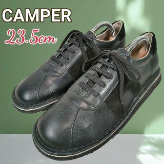 カンペール(CAMPER)のカンペール◎レザースニーカー(23.5)本革 レースアップ フラットシューズ(スニーカー)