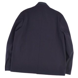 極美品 プラダ PRADA ジャケット ハイネック ポリエステル 無地 アウター メンズ イタリア製 XL ネイビー