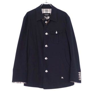 バーバリーブラックレーベル(BURBERRY BLACK LABEL)の美品 バーバリー ブラックレーベル BURBERRY BLACK LABEL ジャケット コットン 裏チェック アウター メンズ M ダークネイビー(その他)