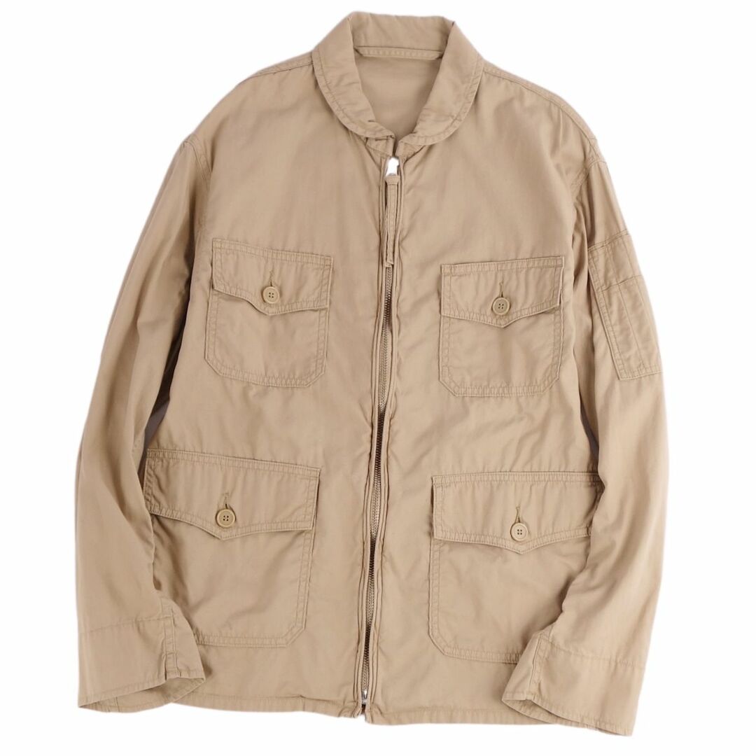 約67cm身幅美品 アナトミカ ANATOMICA ジャケット ブルゾン U.S.NAVY SUMMER FLIGHT JACKET ジップアップ コットン アウター メンズ S ベージュ