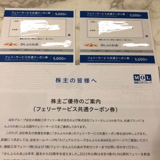 さんふらわあ 一万円分(５千円✖️２枚)フェリーサービス共通クーポン券(その他)