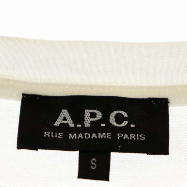 A.P.C(アーペーセー)のアーペーセー Tシャツ カットソー クルーネック 半袖 プリントロゴ S 白 レディースのトップス(Tシャツ(半袖/袖なし))の商品写真