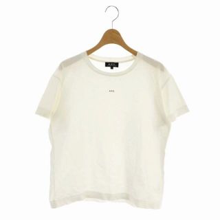 アーペーセー(A.P.C)のアーペーセー Tシャツ カットソー クルーネック 半袖 プリントロゴ S 白(Tシャツ(半袖/袖なし))