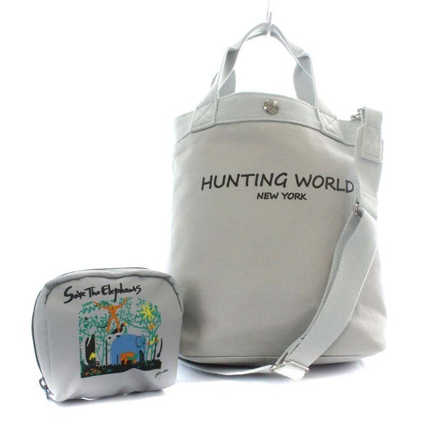 HUNTING WORLD(ハンティングワールド)のハンティングワールド ボルネオチャリティー トートバッグ ハンドバッグ 水色 レディースのバッグ(トートバッグ)の商品写真