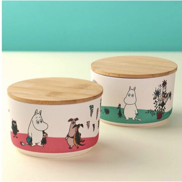 MOOMIN - ムーミン スプリング バンブーコンテナ 2種 カルディの MOOMIN - ムーミン スプリング バンブーコンテナ 2種 カルディの